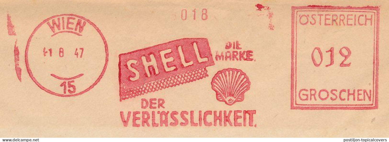 Meter Cover  Austria 1947 - SHELL - Oil - Petrolio