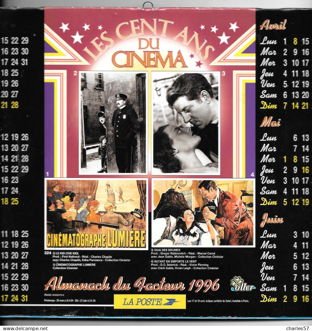1996  -Les Cent Ans Du Cinéma N° Unique Même Configuration Pour 1996 Et 2024 (voir Le Commentaire Plus Bas) - Formato Grande : 1991-00