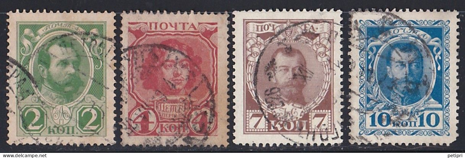 Russie & URSS -  1905 - 1916  Empire   Y&T  N°  77  79   80   81  Oblitéré - Oblitérés