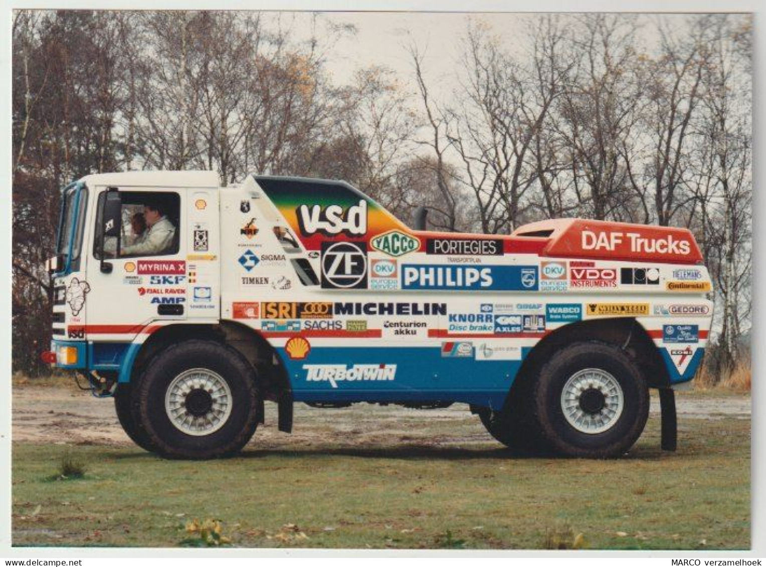 Persfoto: DAF Trucks Eindhoven (NL) Paris - Dakar 1988 - Trucks