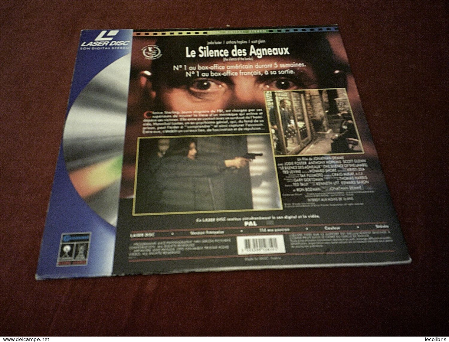 LE SILENCE DES AGNEAUX    AVEC JODIE FOSTER ET ANTHONY  HOPPKINS °°°°°    °   LASERDISC    ° - Autres Formats