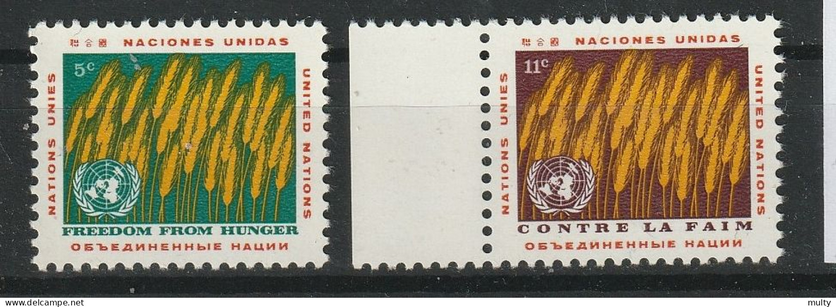 Verenigde Naties New York Y/T 112 / 113 ** MNH - Unused Stamps