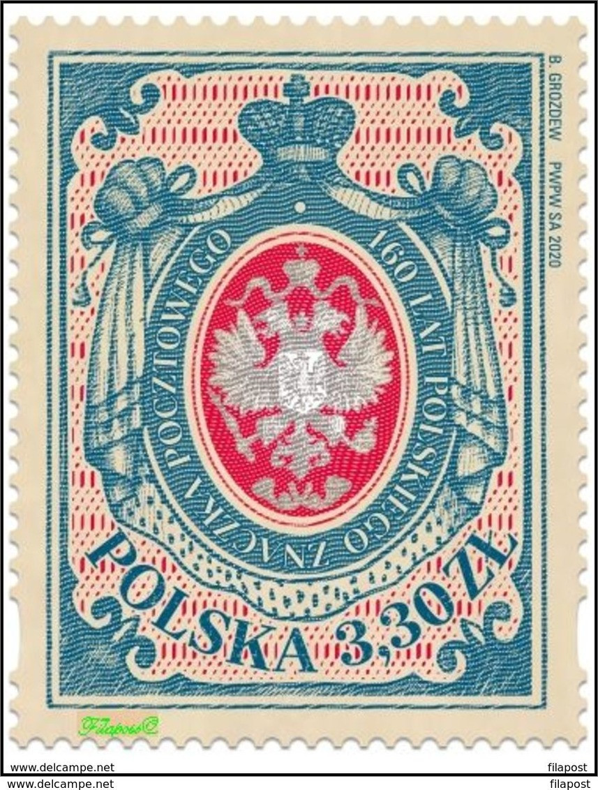 POLAND 2020  160 Years Of Polish Postage Stamp Eagle Herb MNH** - Nuevos