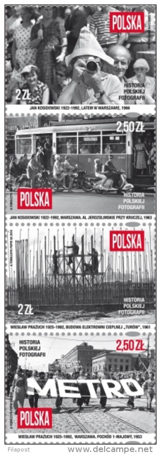 POLAND 2016 Mi 4823-6 History Of Polish Photography, Art, Full Set Of Four ** New! - Nuovi