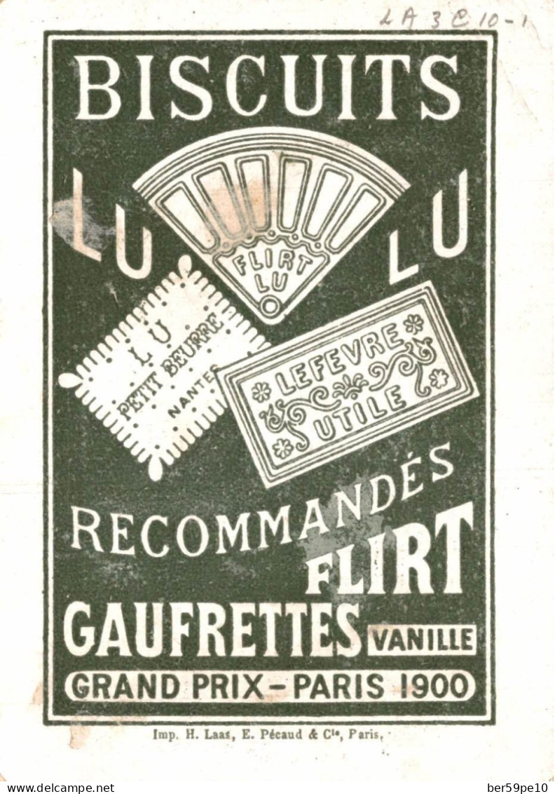 CHROMO BISCUITS LU LEFEVRE-UTILE FETES FRANCO RUSSES HOTEL DE VILLE DE COMPIEGNE - Lu