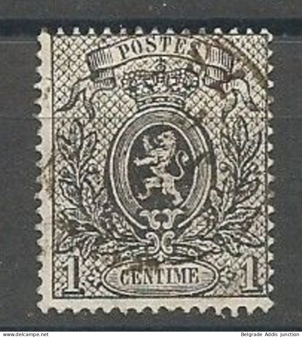 Belgique Belgie Belgium COB 23Ab Gris-Noir Oblitéré Used 1867 Petit Lion - 1866-1867 Petit Lion