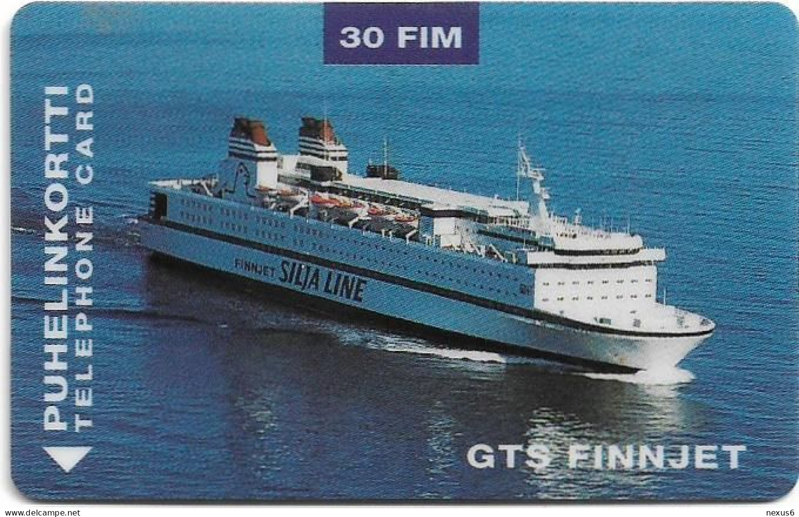 Finland - Turku (Magnetic) - D96E - Silja Line Finnjet 5 - Cn. 5030, Exp.12.1996, 30Mk, 8.000ex, Used - Finlande