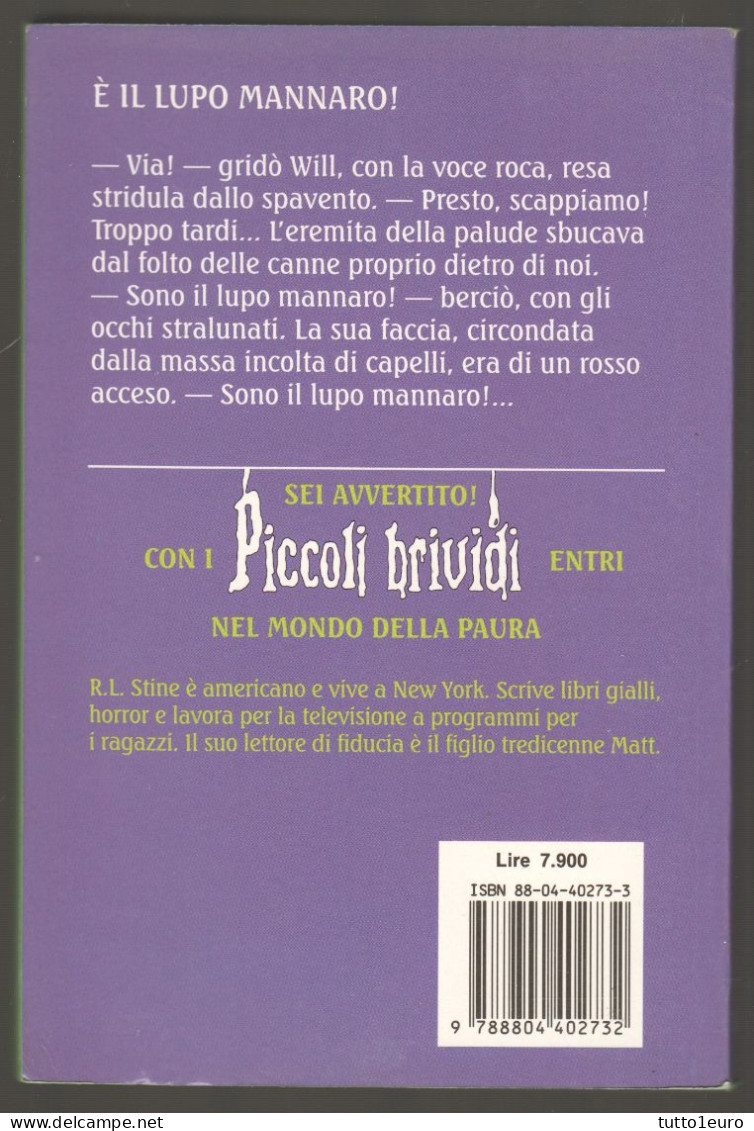 PICCOLI BRIVIDI - R. L. STINE - N° 14 - IL LUPO DELLA PALUDE - 1  ADESIVO RIMASTO - Kinder Und Jugend