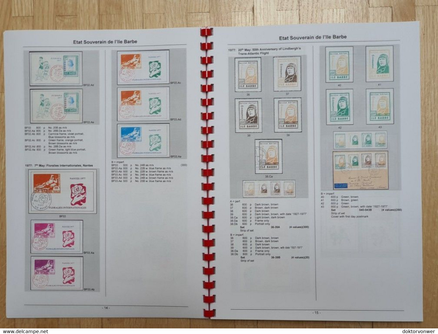 Ètat Indépendent De L‘Ile Barbe (France) - Illustrated Collector's Handbook - Cinderella Stamps, 91 Pages, English - Erinnofili