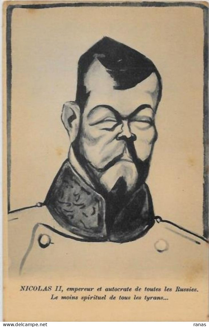 CPA Caricature Russie Russia Russian Tsar Nicolas II Royauté Royalty Non Circulé Léal De Camara - Russie