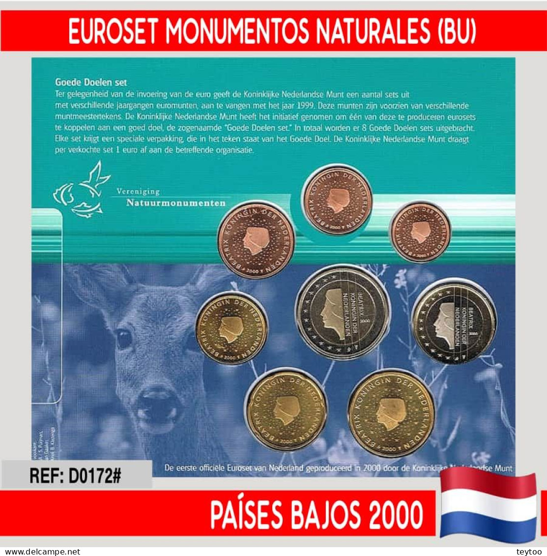 D0172# Países Bajos 2000. Set Oficial Euros (BU) - Pays-Bas