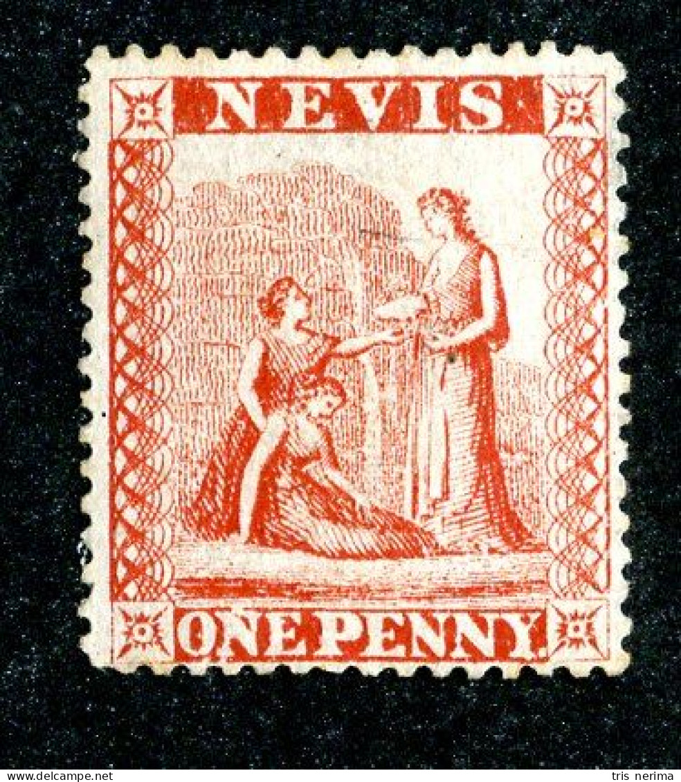 823 BCXX 1876 Nevis Scott #14A MNG (offers Welcome) - St.Christopher-Nevis & Anguilla (...-1980)