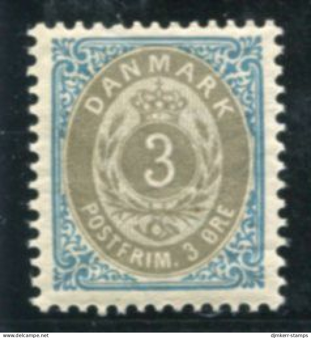 DENMARK 1895 Numeral In Oval 3 Øre Perforated 12¾, Large Crown Watermark MNH / **.  Michel 22 I Y B - Neufs