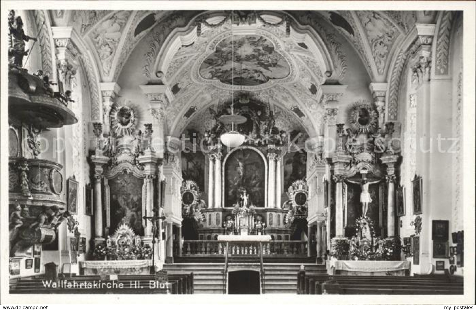 41763771 Erding Wallfahrtskirche Heilig Blut Kanzel Fresken Erding - Erding