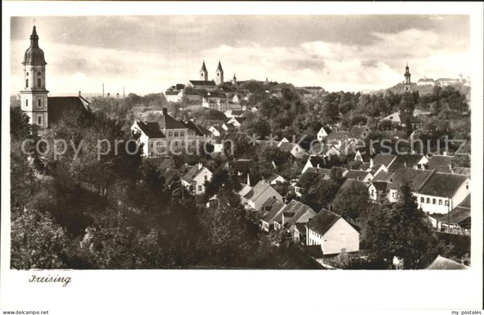 41763750 Freising Oberbayern Stadtbild Mit Kirche Und Domberg Freising - Freising