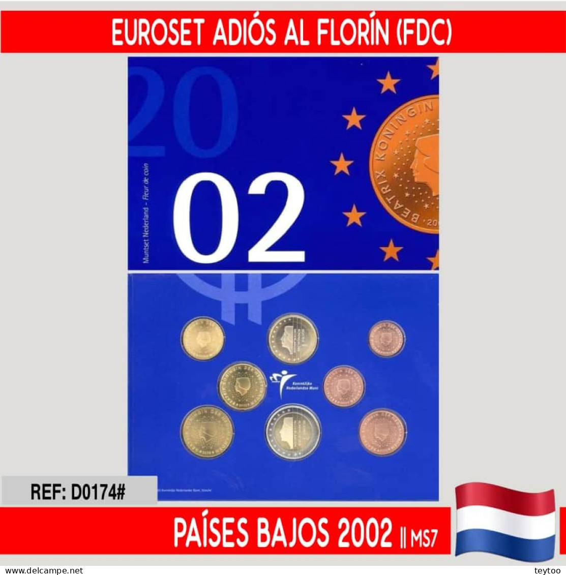 D0174# Países Bajos 2002. Set Especial Euros (FDC) - Nederland