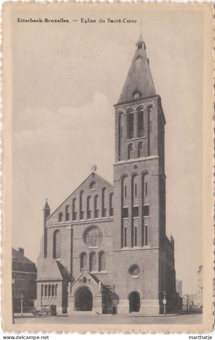 Etterbeek-Bruxelles - Eglise Du Sacré-Coeur (met Oude Wagen) - Etterbeek