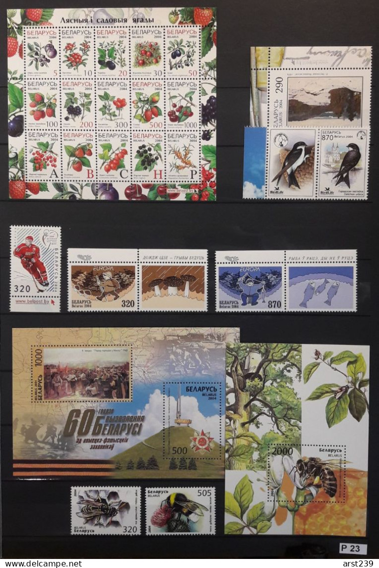 Belarus stamps collection of 1992-2016 complete year sets, mint, MNH units