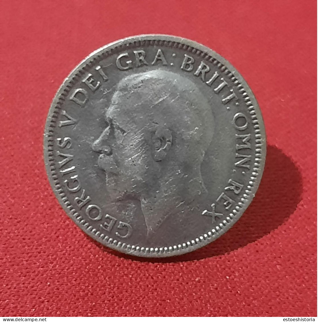 MONEDA DE ONE SHILLING DE GRAN BRETAÑA DEL AÑO 1932.REY GEORGE V. DE PLATA. - Andere & Zonder Classificatie