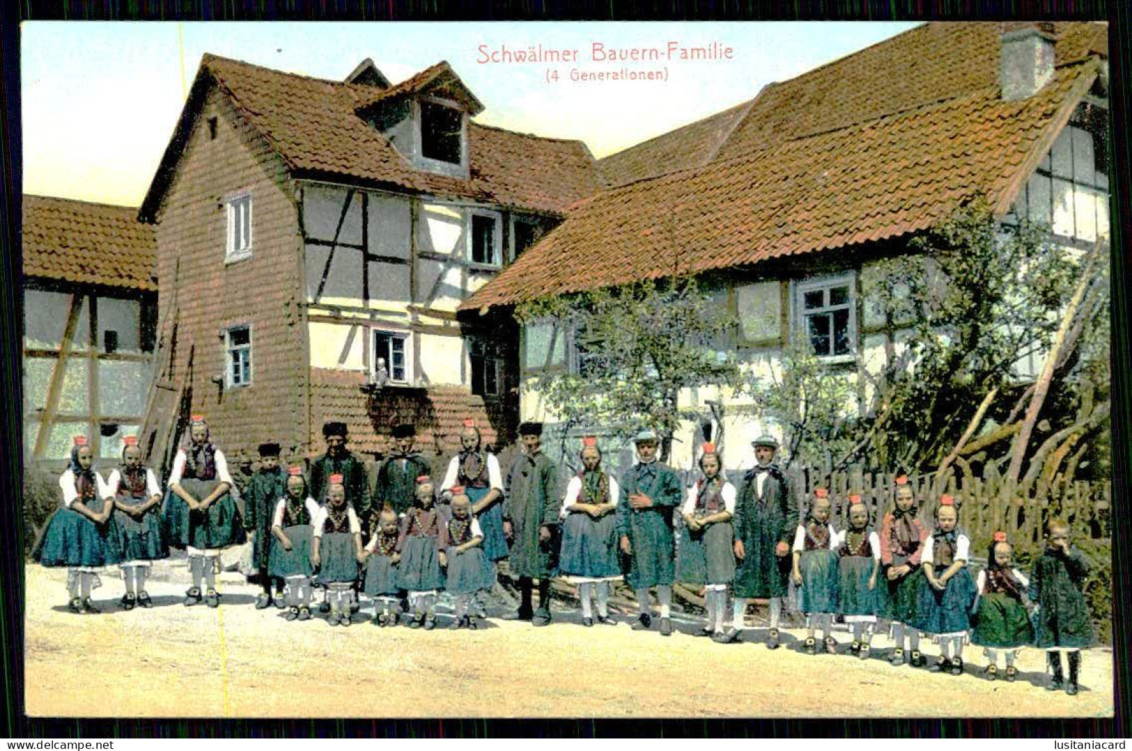 HESSE - Schwälmer Bauern-Familie (4 Generationen) (Ed.Verlag A.J. Bellson) Carte Postal - Schwalmstadt