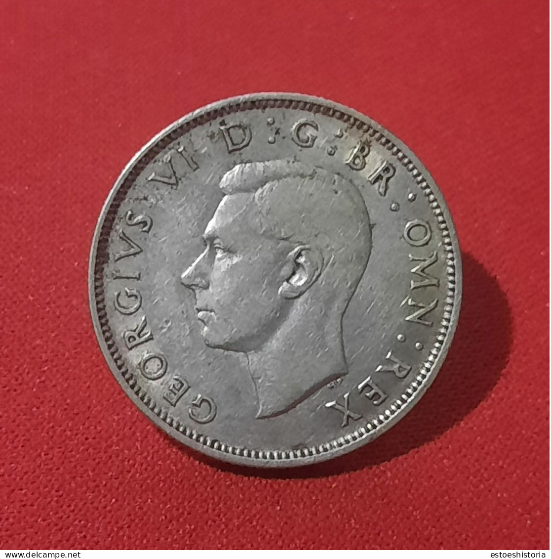 MONEDA DE TWO SHILLING DE GRAN BRETAÑA DEL AÑO 1937.REY GEORGE VI. DE PLATA. - Altri & Non Classificati