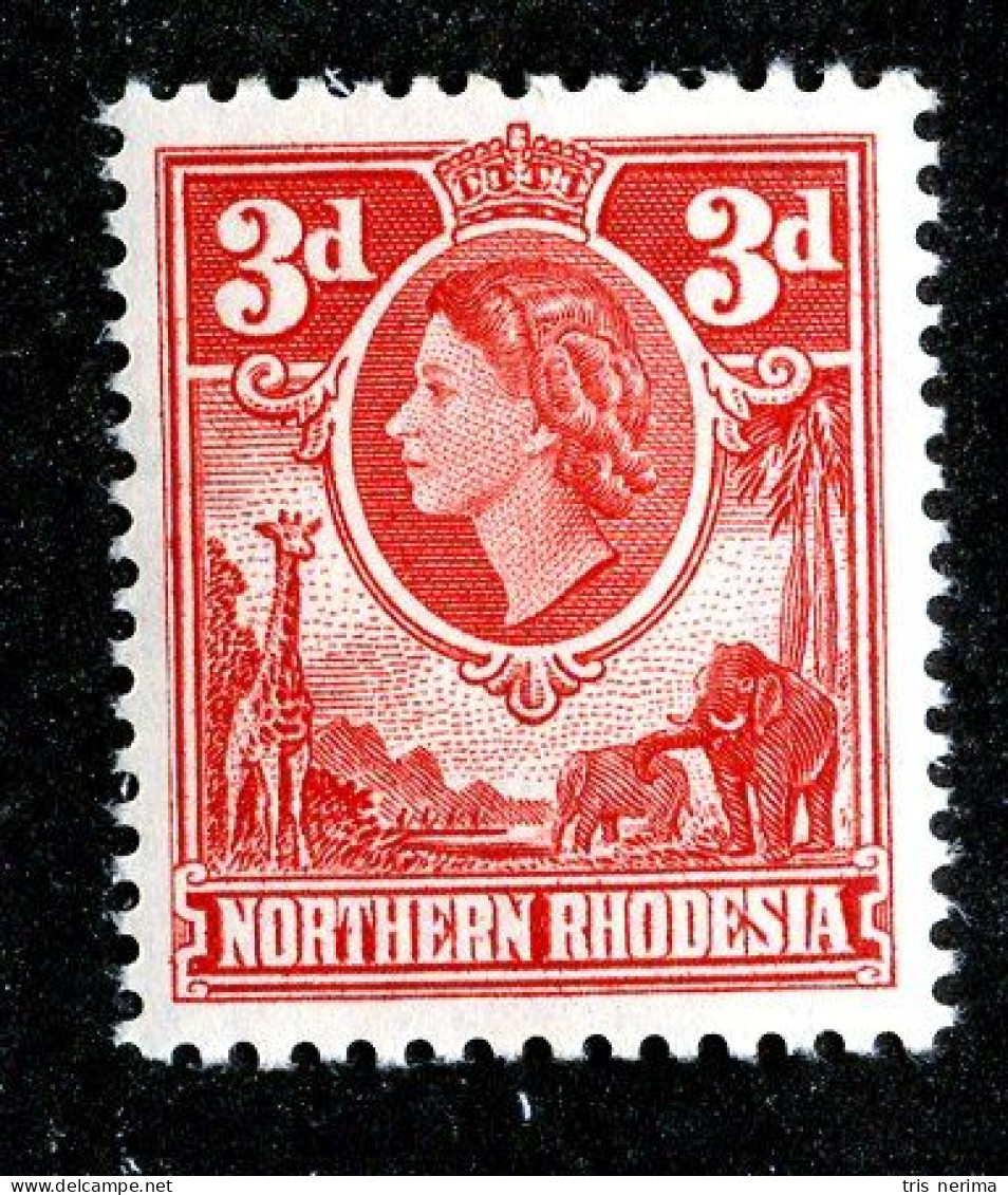 856 BCXX 1953 Northern Rhodesia Scott #65 MLH* (offers Welcome) - Northern Rhodesia (...-1963)