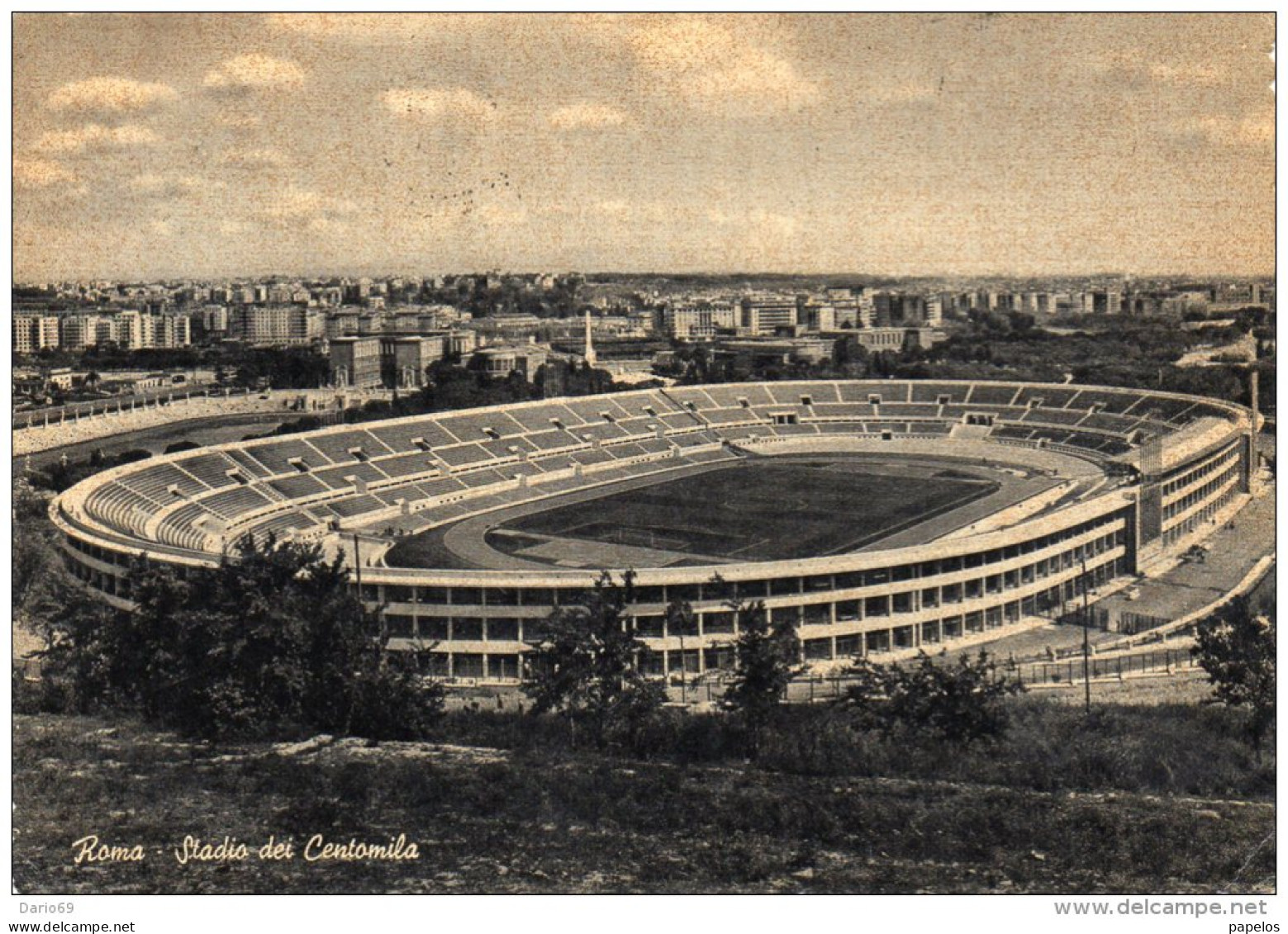 1953 CARTOLINA  ROMA STADIO - Estadios E Instalaciones Deportivas