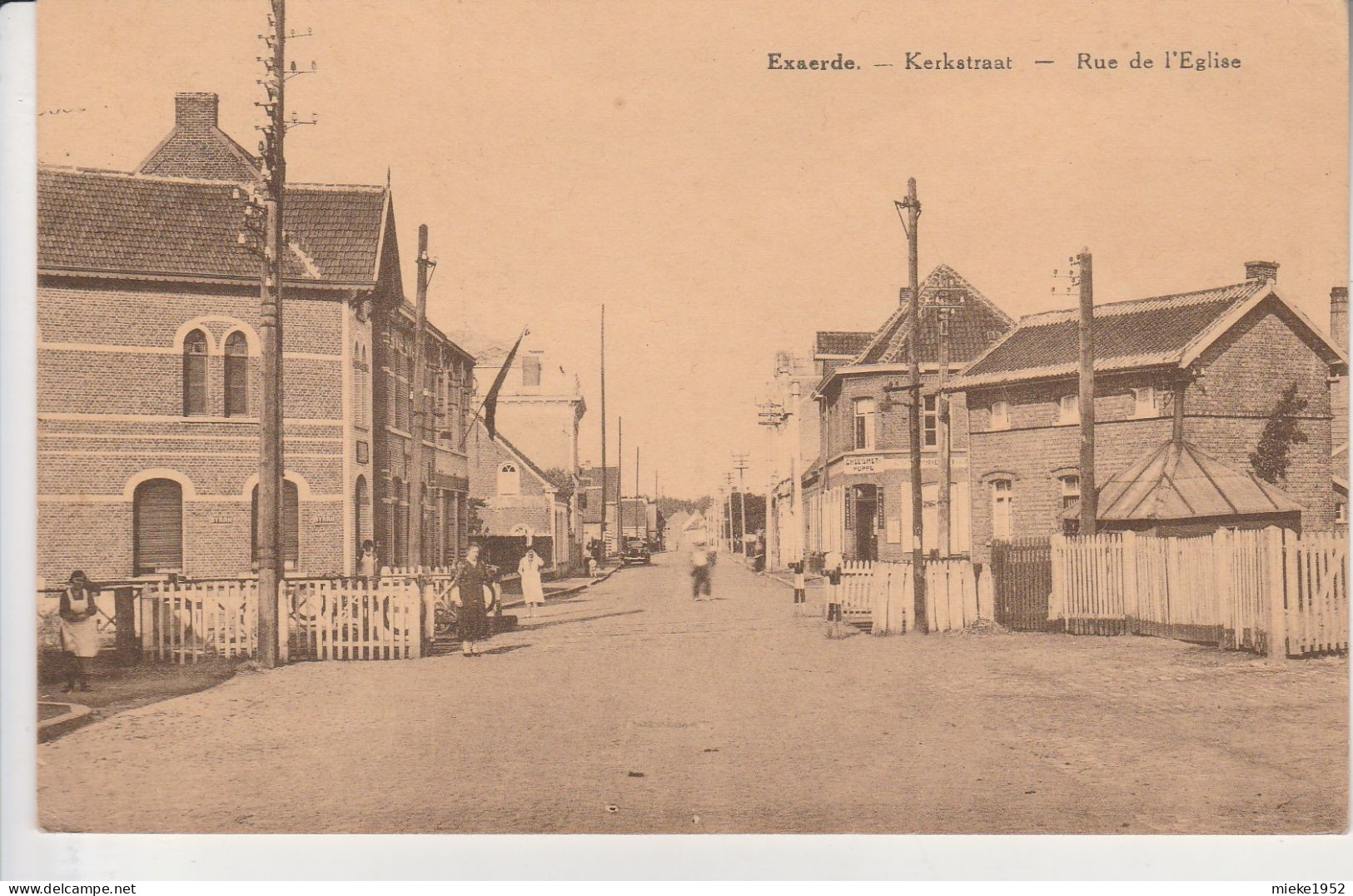 Eksaarde , Exaerde , Kerkstraat , Rue De L'église ,(  Lokeren ) Trein , Train , Passage à Niveau - Lokeren