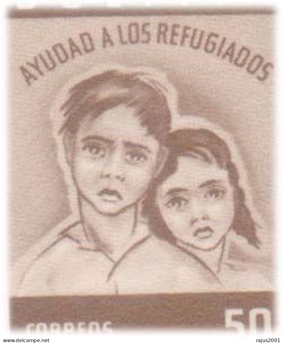 World Refugee Year, Uprooted Tree, Mother And Child, Children's Set Of 2 Bolivia FDC 1960 - Refugiados