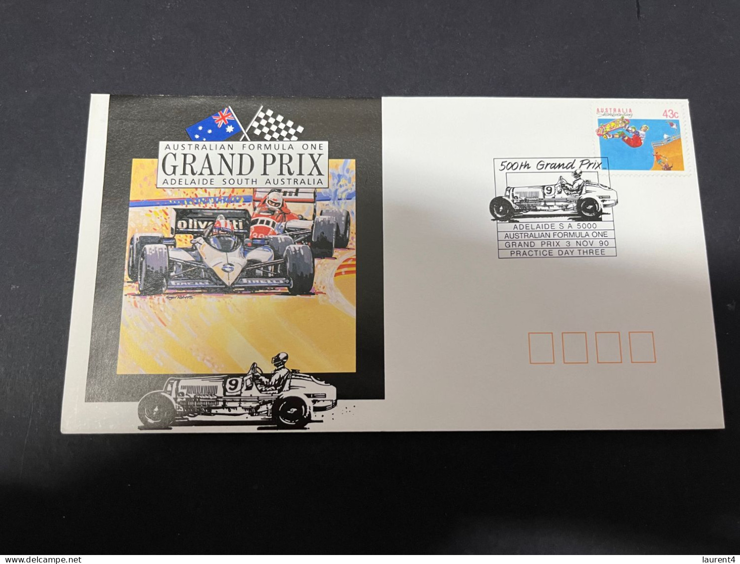6-1-2024 (4 W 29) Australia 5 FDC Cover - Grand Prix (Formula One In Adelaide) 1990 (5 Covers) - FDC