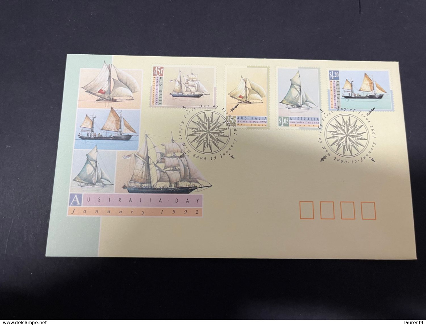 6-1-2024 (4 W 29) Australia FDC Cover - Australia Day (1992) Sail Ships - FDC