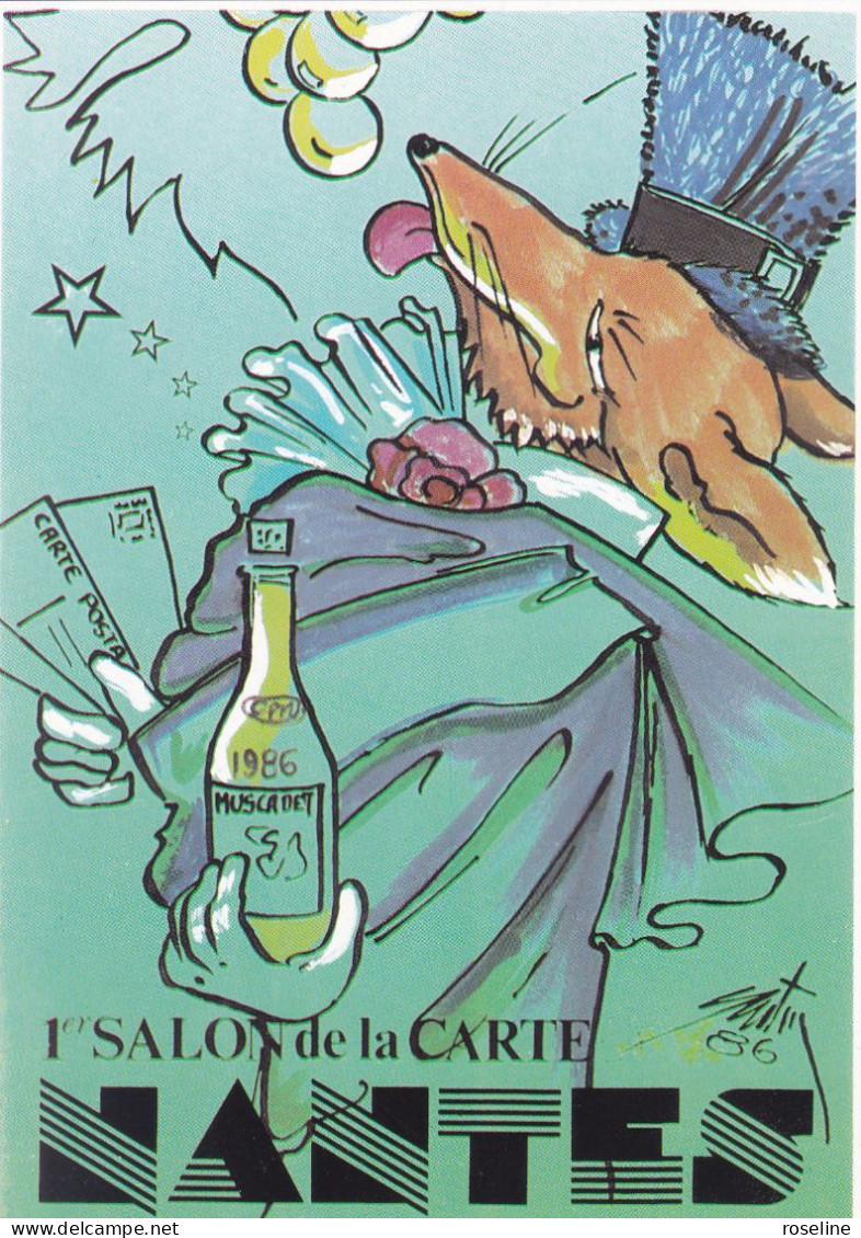 QUENTIN Etienne - Salon Cartophile De NANTES - Renard  Vin Muscadet - CPM 10,5x15 TBE 1986 Carte Pirate Neuve - Quentin