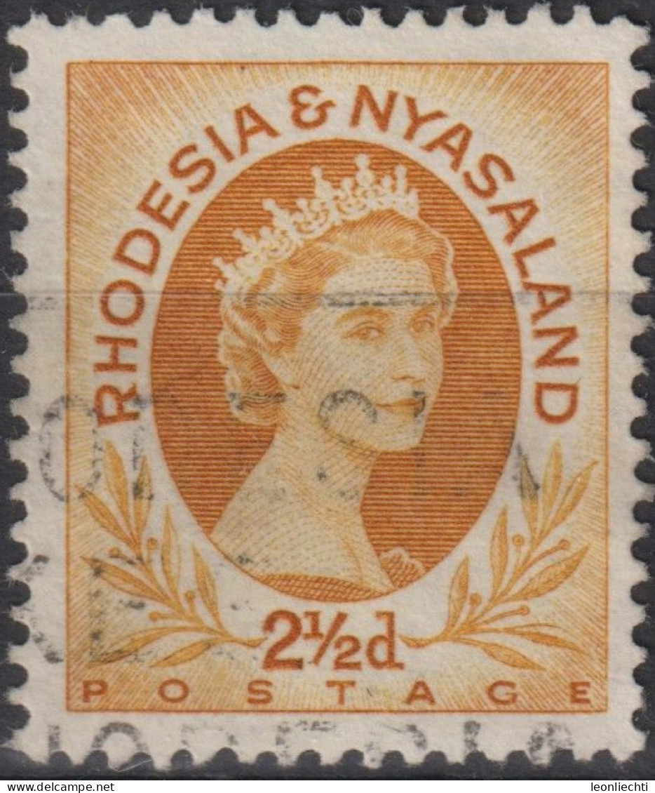 1956 Rhodesien & Nyasaland ° Mi:GB-RH 4, Sn:GB-RH 143B, Yt:GB-RH 18, Queen Elizabeth II (1926-2022) - Rodesia & Nyasaland (1954-1963)