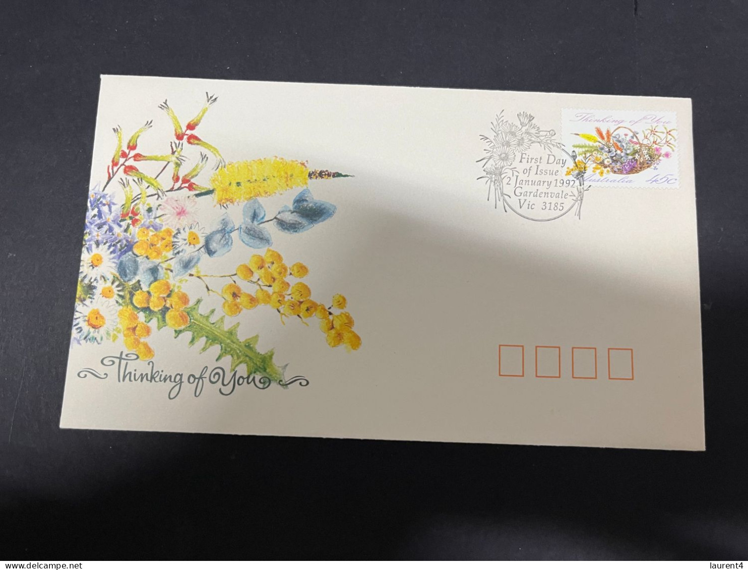 6-1-2024 (4 W 29) Australia FDC Cover - Thinking Of You (2 Covers) Flowers - FDC