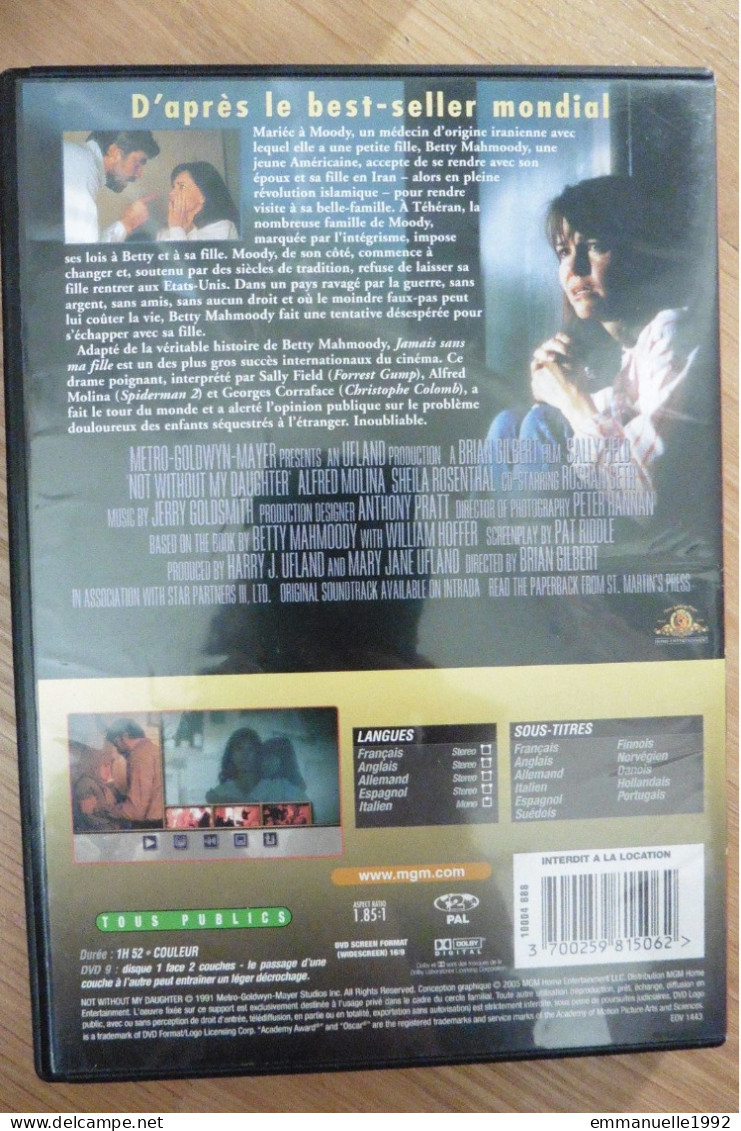 DVD Du Film Jamais Sans Ma Fille - Not Without My Daughter 1991 De Brian Gilbert Avec Sally Field - RARE ! - Action, Aventure