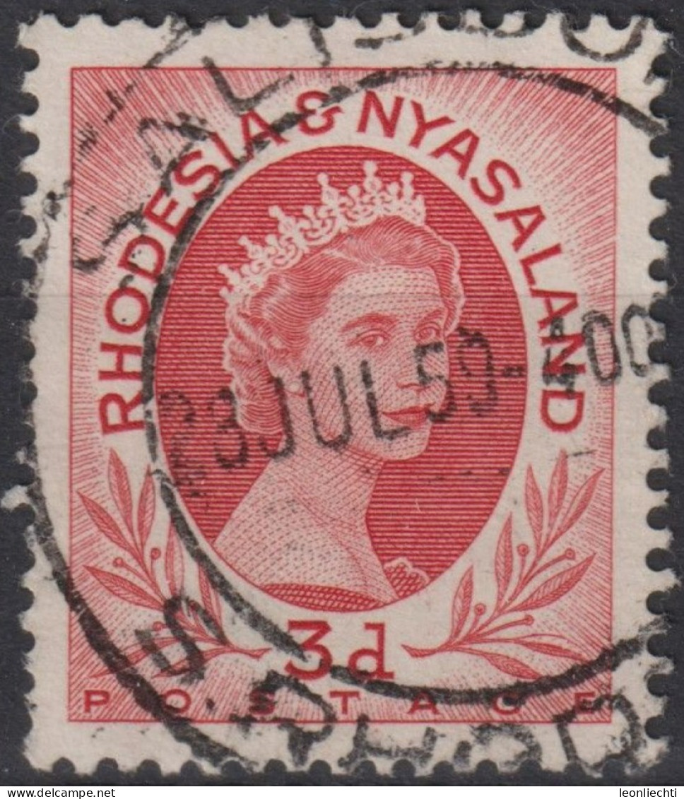 1954 Rhodesien & Nyasaland ° Mi:GB-RH 5, Sn:GB-RH 144, Yt:GB-RH 4, Queen Elizabeth II (1926-2022) - Rodesia & Nyasaland (1954-1963)