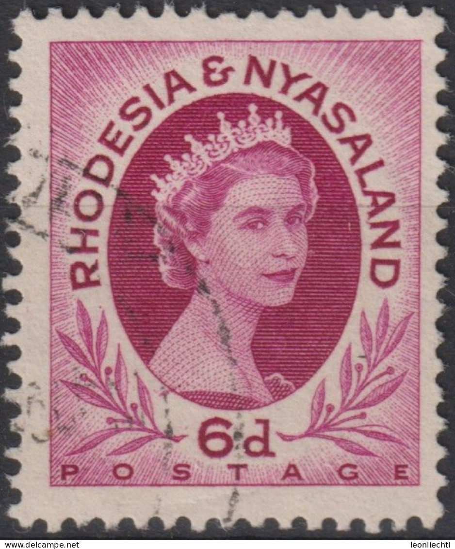 1954 Rhodesien & Nyasaland ° Mi:GB-RH 8, Sn:GB-RH 147, Yt:GB-RH 7, Queen Elizabeth II (1926-2022) - Rhodesien & Nyasaland (1954-1963)