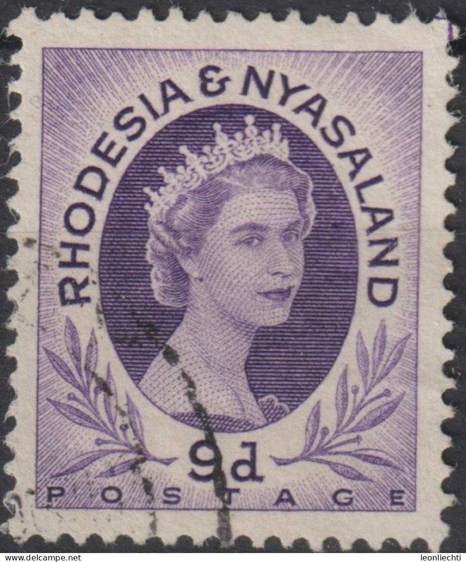 1954 Rhodesien & Nyasaland ° Mi:GB-RH 9, Sn:GB-RH 148, Yt:GB-RH 8, Queen Elizabeth II (1926-2022) - Rhodesia & Nyasaland (1954-1963)