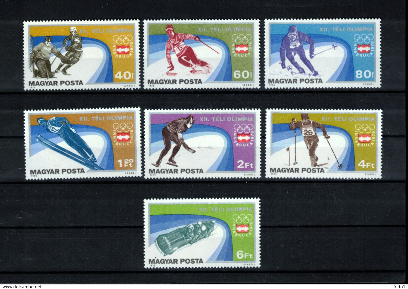 Hungary 1975 Olympic Games Innsbruck Perforated Set Postfrisch / MNH - Inverno1976: Innsbruck