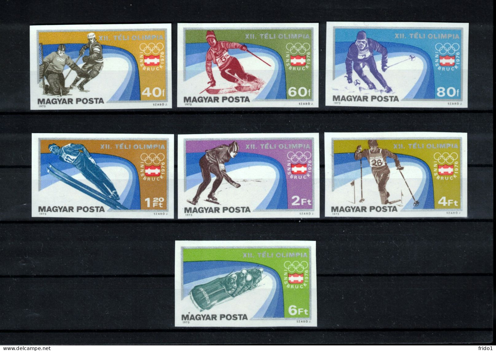 Hungary 1975 Olympic Games Innsbruck Imperforated Set Postfrisch / MNH - Winter 1976: Innsbruck