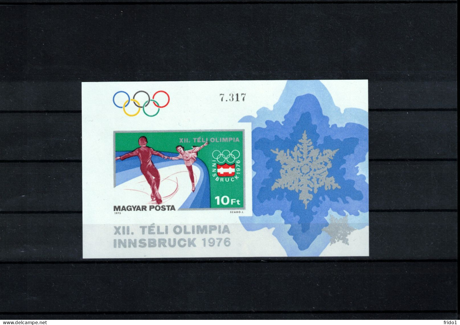 Hungary 1975 Olympic Games Innsbruck Imperforated Block Postfrisch / MNH - Hiver 1976: Innsbruck