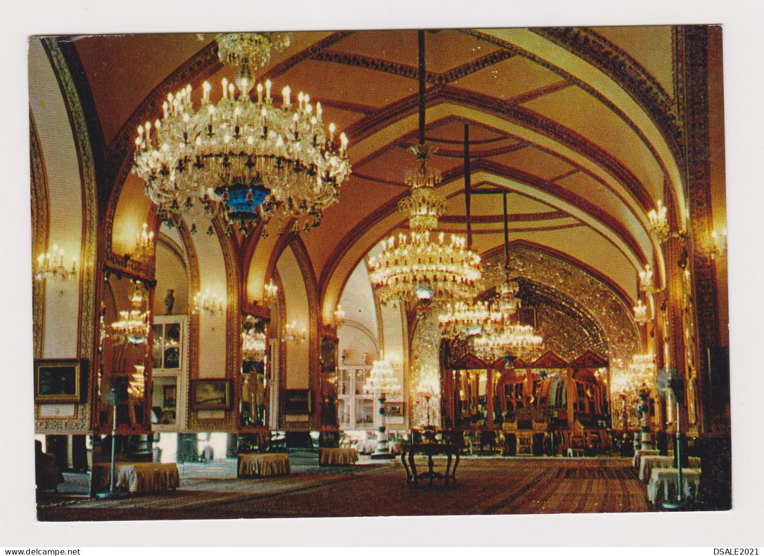 IRAN Tehran Kakh-Golestan, Golestan Palace Saloon, View Vintage Photo Postcard RPPc (67458) - Iran