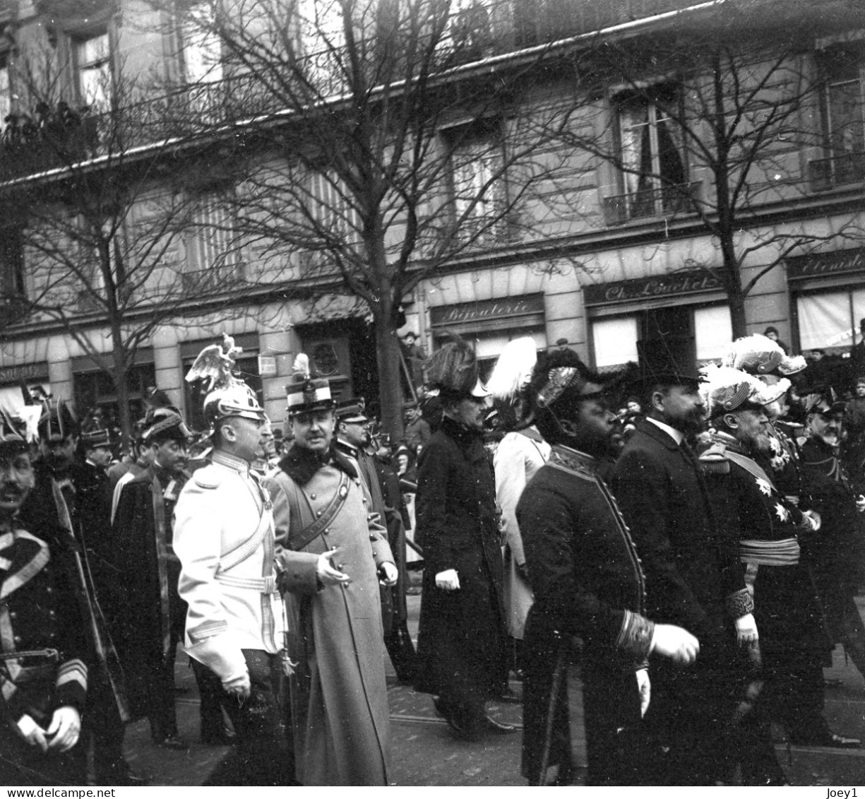 5 Plaques De Verres Des Obsèques Du Général Brun à Paris En 1911,ancien Ministre De La Guerre - Glass Slides