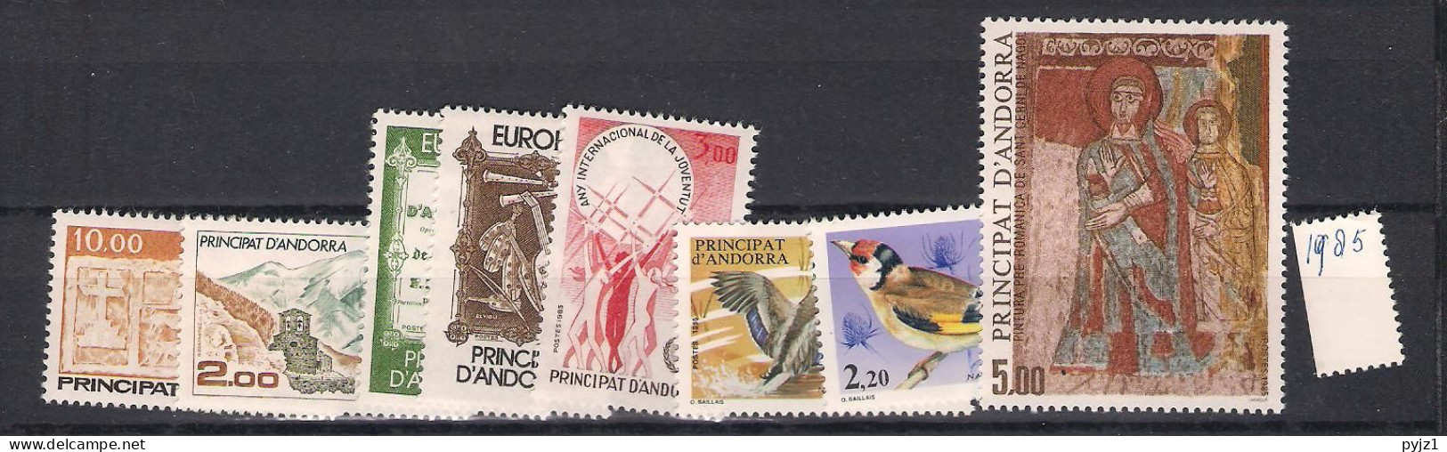 1985  MNH Andorra (French), Year  Complete According To Michel, Postfris** - Volledige Jaargang