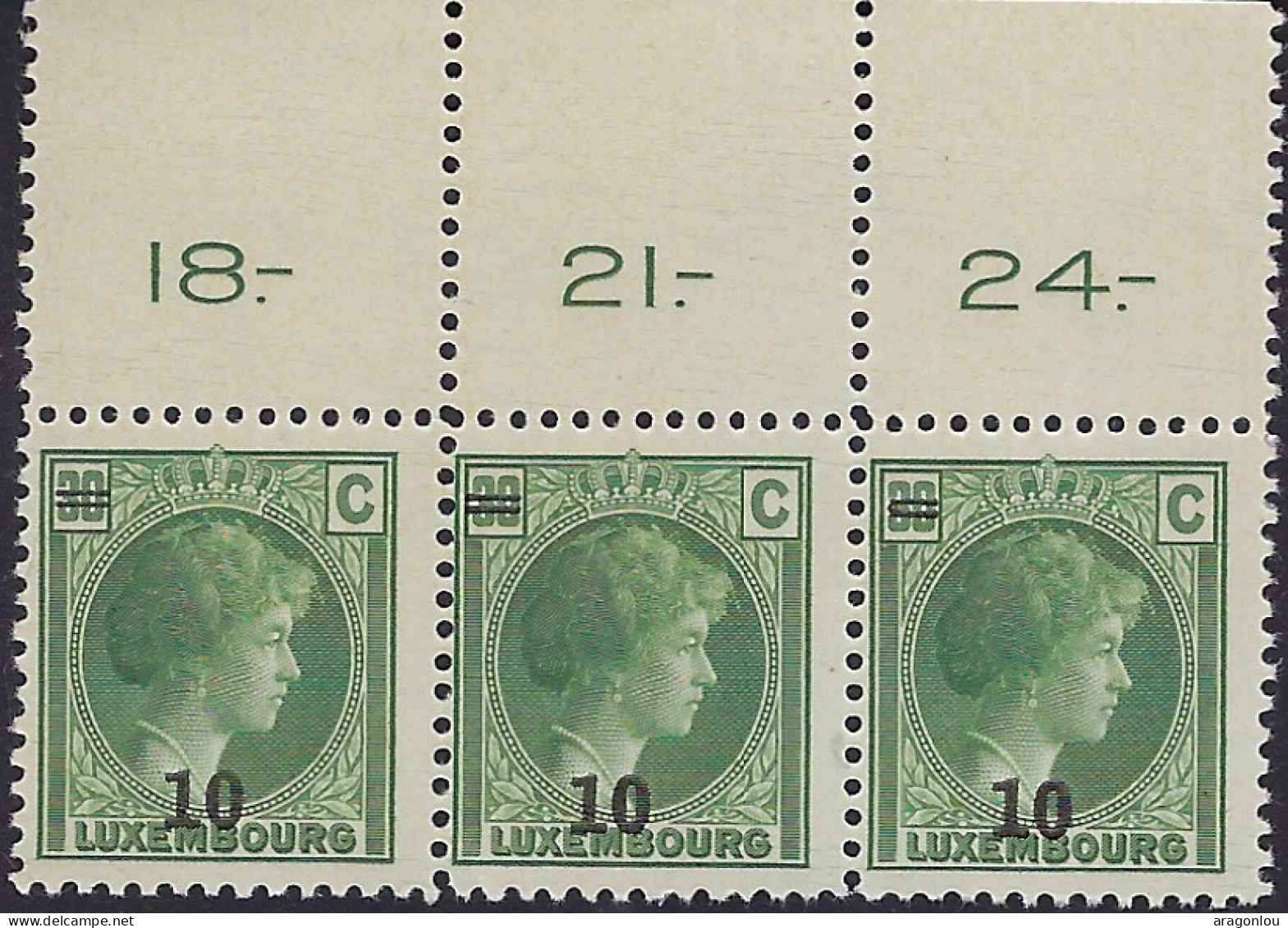 Luxembourg - Luxemburg - Timbres  -   Bloc à 3    10 C.   Charlotte   MNH** - Blocs & Feuillets