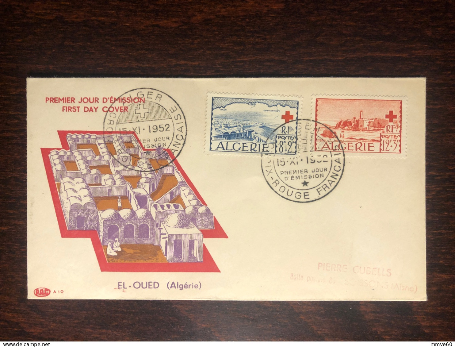 ALGERIA ALGERIE FDC COVER 1952 YEAR RED CROSS HEALTH MEDICINE - FDC