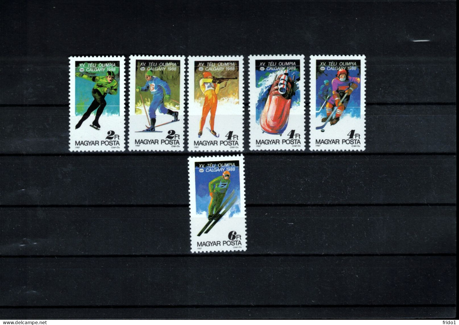 Hungary 1987 Olympic Games Calgary Perforated Set Postfrisch / MNH - Inverno1988: Calgary