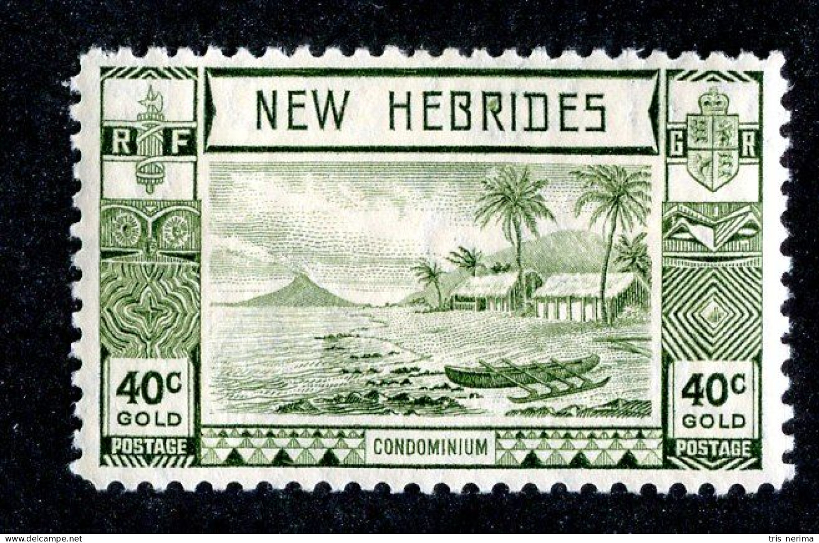 885 BCXX 1938 New Hebrides Br Scott #56 MLH* (offers Welcome) - Unused Stamps