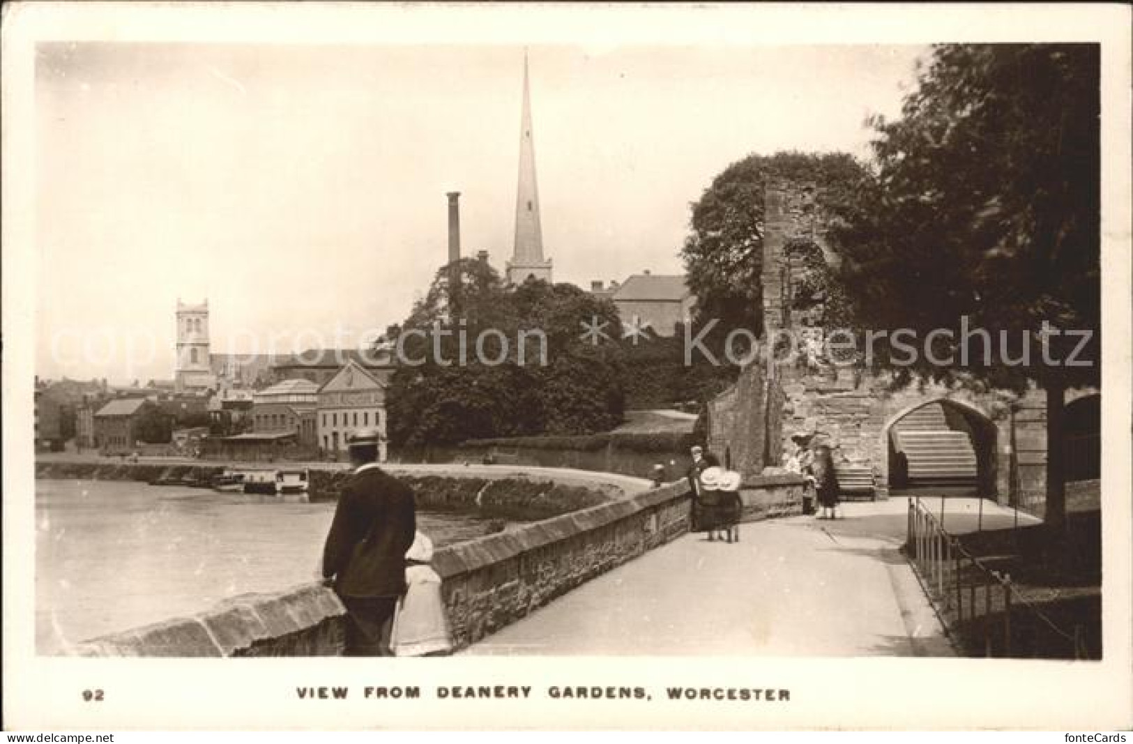 11750303 Worcester View From Deanery Gardens Promenade Worcester - Andere & Zonder Classificatie