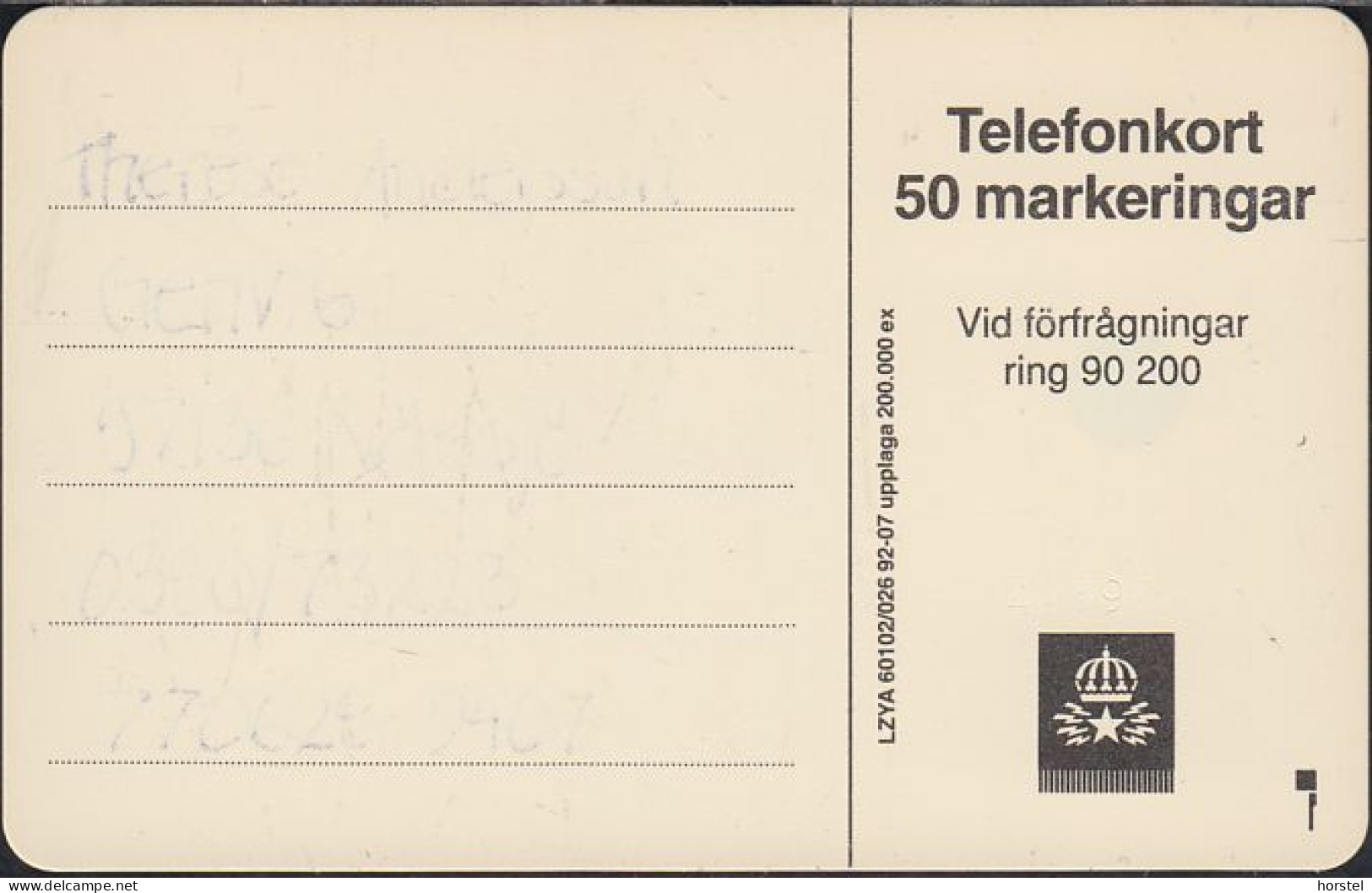 Schweden Chip 017 (60102/026)  Man On The Telephone - SC4 - 50 Units - 42896 - Suède